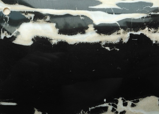 Alta película de mármol negra del PVC del lustre para la prenda impermeable de la decoración de la encimera
