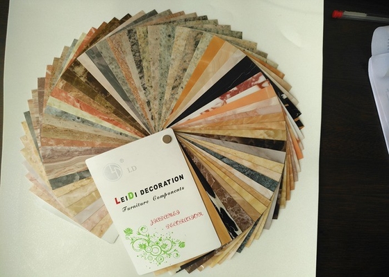 diseño decorativo del mármol del lustre de la película del PVC del grueso de 0.50m m alto para la cubierta de tabla