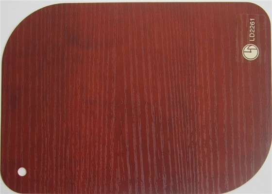 Abrigo decorativo del tubo de la cortina de la hoja de la película del PVC del grano de madera no adhesivo