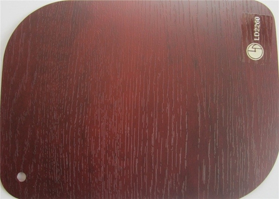Abrigo decorativo del tubo de la cortina de la hoja de la película del PVC del grano de madera no adhesivo