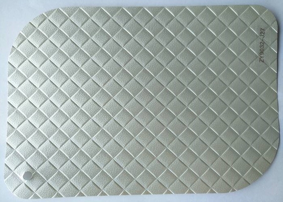 Decoración laminada metálica del panel de los muebles de la puerta del diseño de la hoja del Pvc de la tela