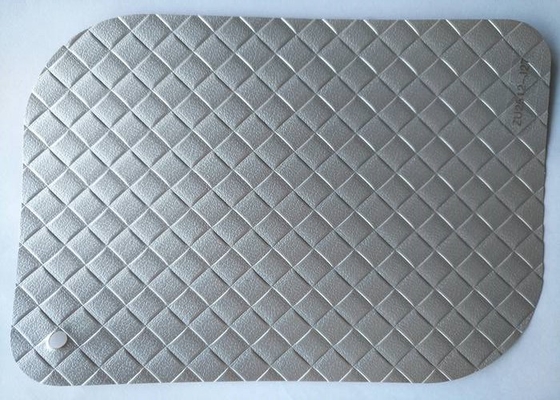 Grueso decorativo grabado en relieve color plata de la hoja 0.50m m del PVC